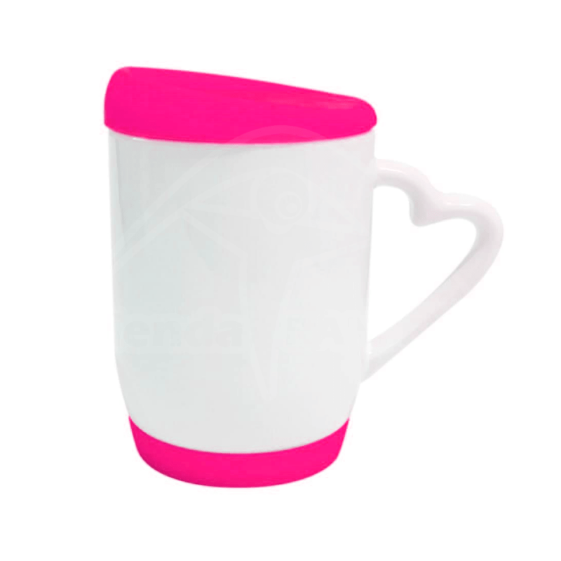 Mug Con Tapa Y Base De Silicona Tienda Transfer 